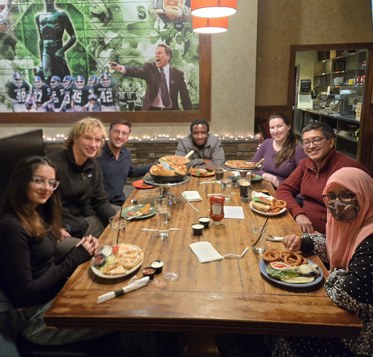 Samia Islam with members of the Bhattacharya Lab